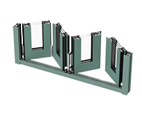 21-W80 folding door spruce green